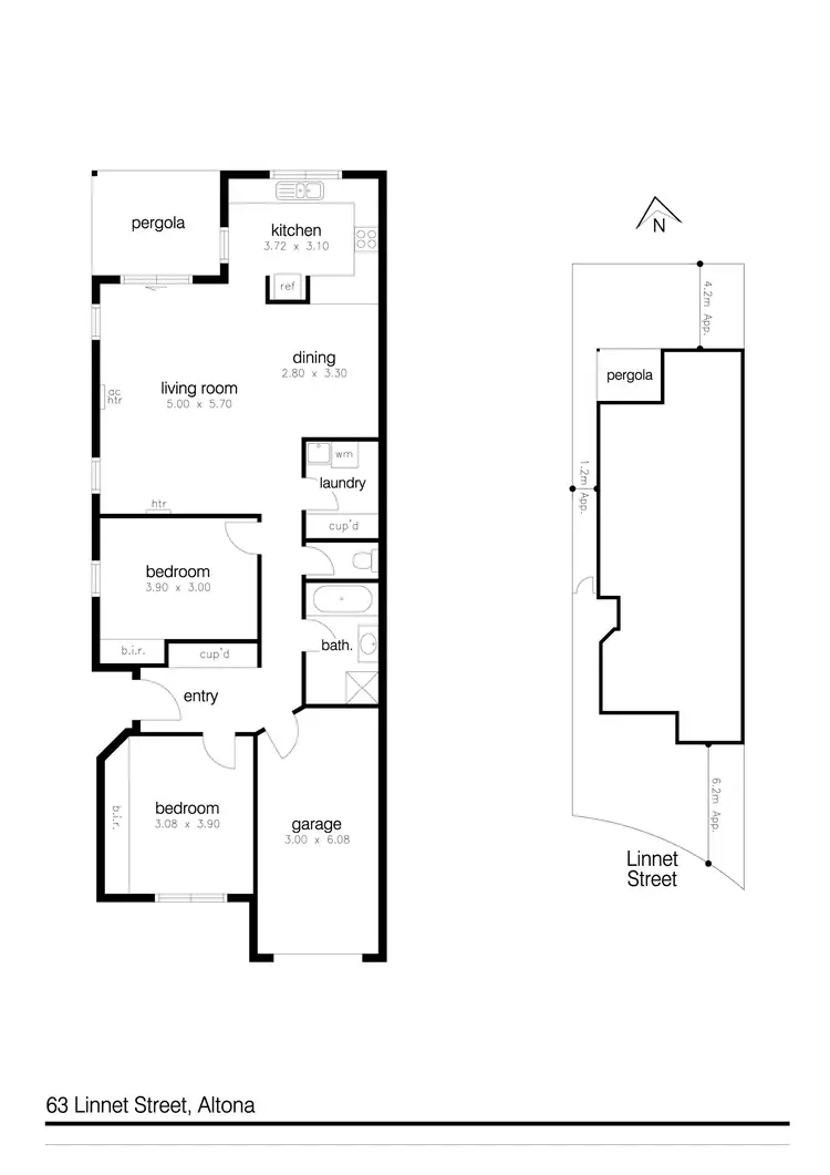 Floorplan of Homely unit listing, 63 Linnet Street, Altona VIC 3018