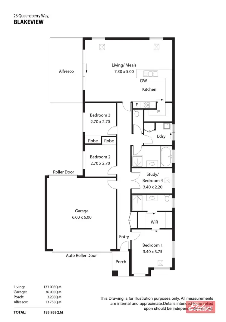 Floorplan of Homely house listing, 26 Queensberry Way, Blakeview SA 5114