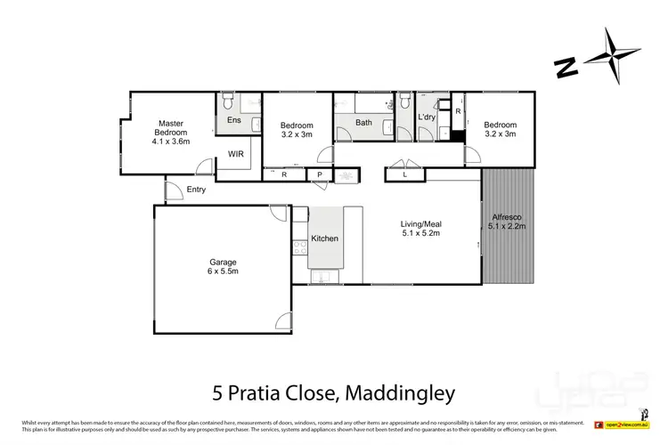 Floorplan of Homely house listing, 5 Pratia Close, Maddingley VIC 3340