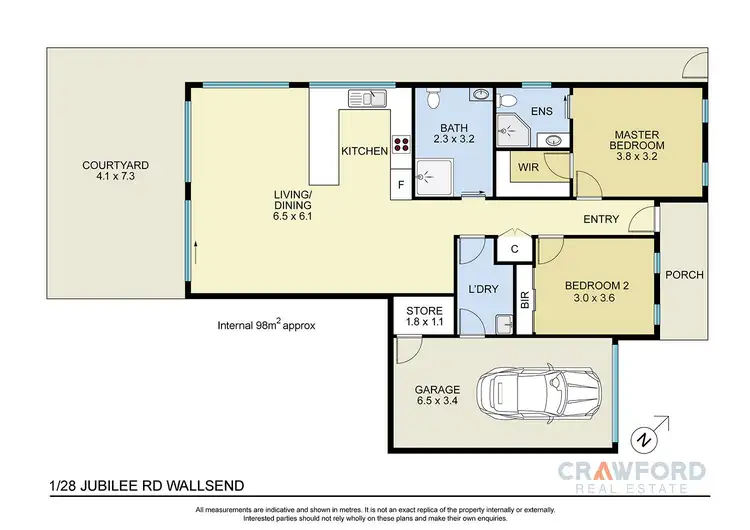 Floorplan of Homely villa listing, 1/28 Jubilee Road, Wallsend NSW 2287