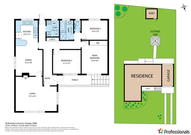 Floorplan of Homely house listing, 18 Boronia Crescent, Orange NSW 2800