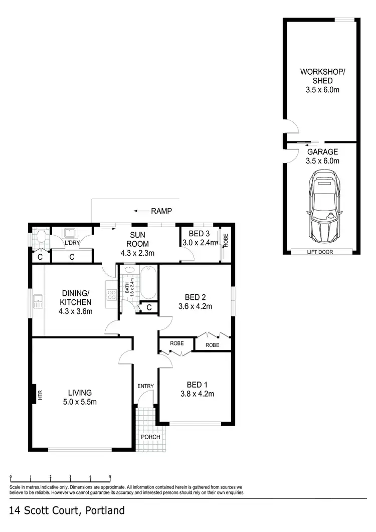 Floorplan of Homely house listing, 14 Scott Court, Portland VIC 3305