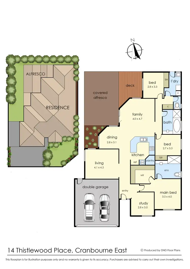 Floorplan of Homely house listing, No.14 Thistlewood Place, Cranbourne East VIC 3977