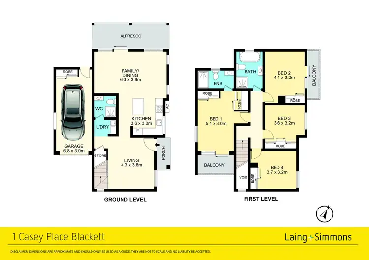 Floorplan of Homely house listing, 1 Casey Place, Blackett NSW 2770