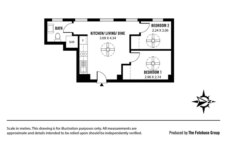 Floorplan of Homely unit listing, 1007/23 King William Street, Adelaide SA 5000