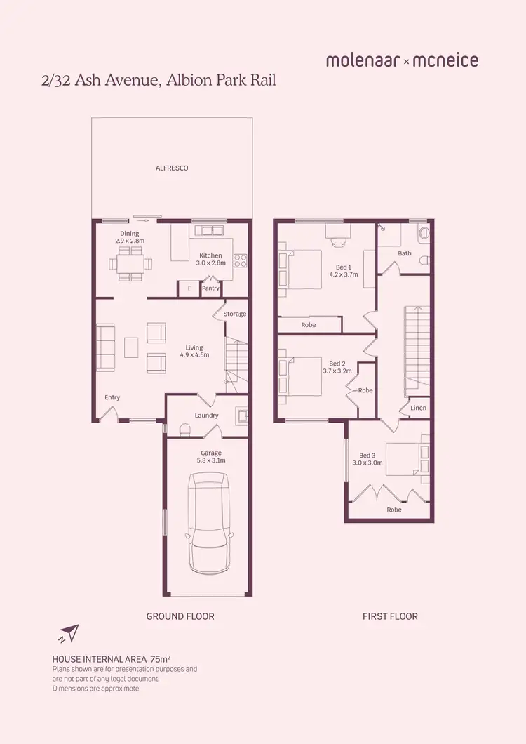 Floorplan of Homely townhouse listing, 2/32 Ash Avenue, Albion Park Rail NSW 2527