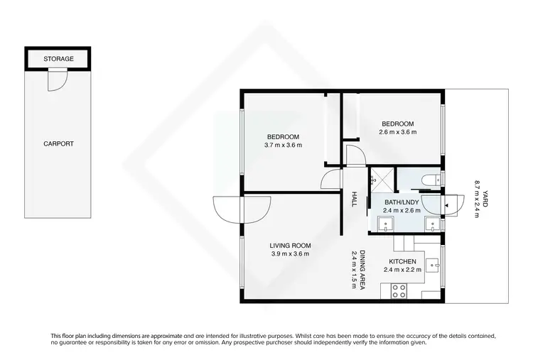 Floorplan of Homely unit listing, 3/474 Griffith Road, Lavington NSW 2641