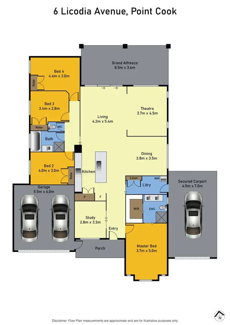 Floorplan of Homely house listing, 6 Licodia Avenue, Point Cook VIC 3030