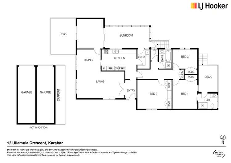 Floorplan of Homely house listing, 12 Ullamulla Crescent, Karabar NSW 2620