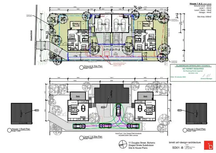 Floorplan of Homely land listing, 11a & 11b Douglas Street, Bicheno TAS 7215