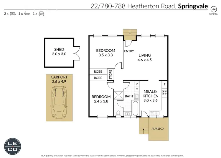 Floorplan of Homely unit listing, 22/780-788 Heatherton Road, Springvale South VIC 3172