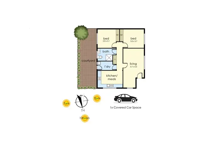 Floorplan of Homely unit listing, 1/140 Williams Street, Frankston VIC 3199