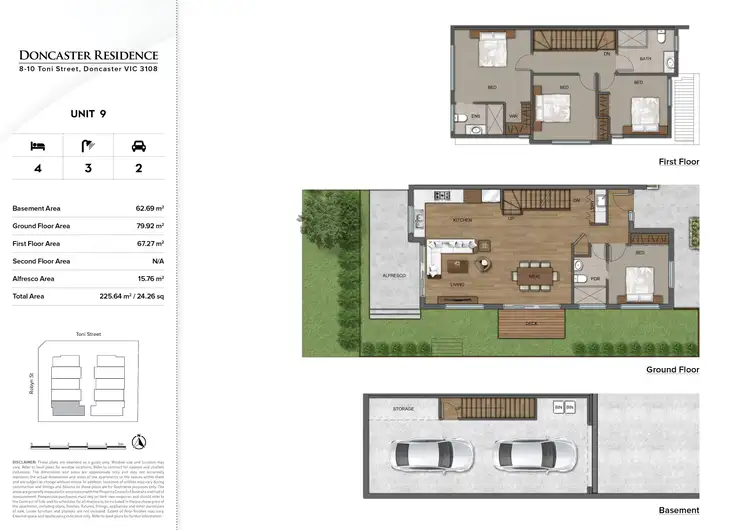 Floorplan of Homely townhouse listing, 9/8-10 Toni Street, Doncaster VIC 3108