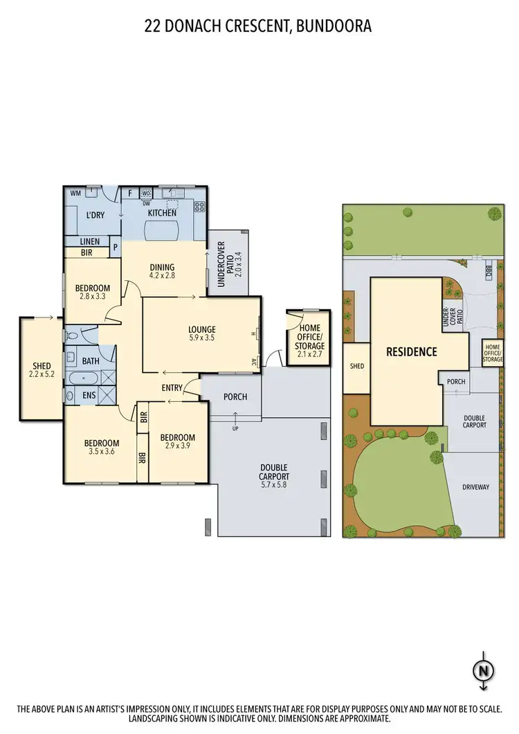Floorplan of Homely house listing, 22 Donach Crescent, Bundoora VIC 3083