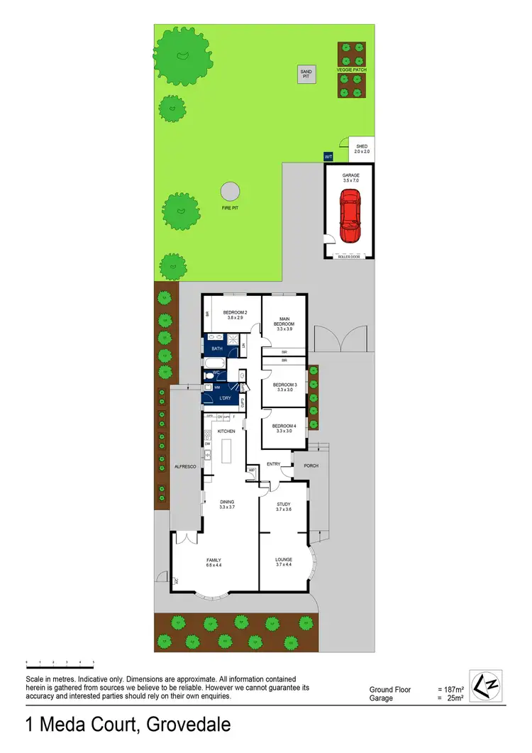 Floorplan of Homely house listing, 1 Meda Court, Grovedale VIC 3216