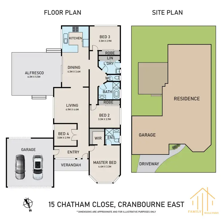 Floorplan of Homely house listing, 15 Chatham Close, Cranbourne East VIC 3977