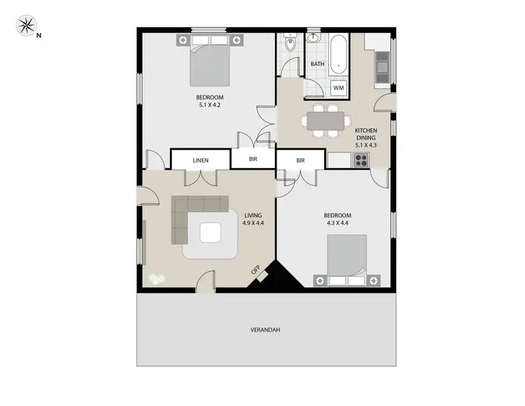 Floorplan of Homely house listing, 1/40a Punchbowl Road, Kings Meadows TAS 7249