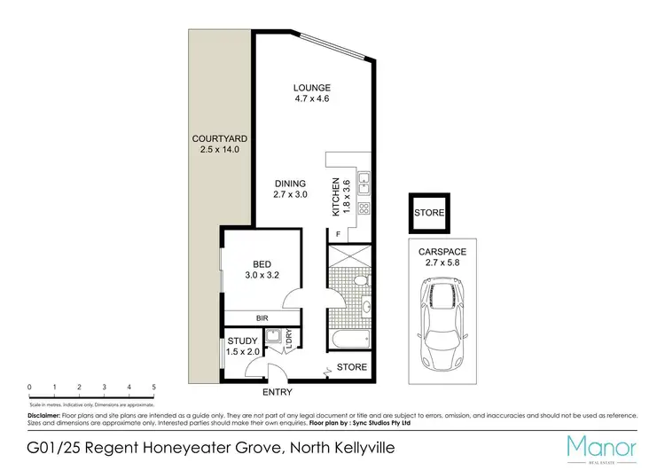 Floorplan of Homely unit listing, 1/25 Regent Honeyeater Grove, North Kellyville NSW 2155