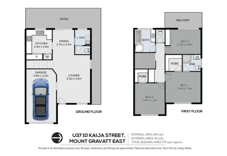Floorplan of Homely townhouse listing, 37/10 Kaija Street, Mount Gravatt East QLD 4122