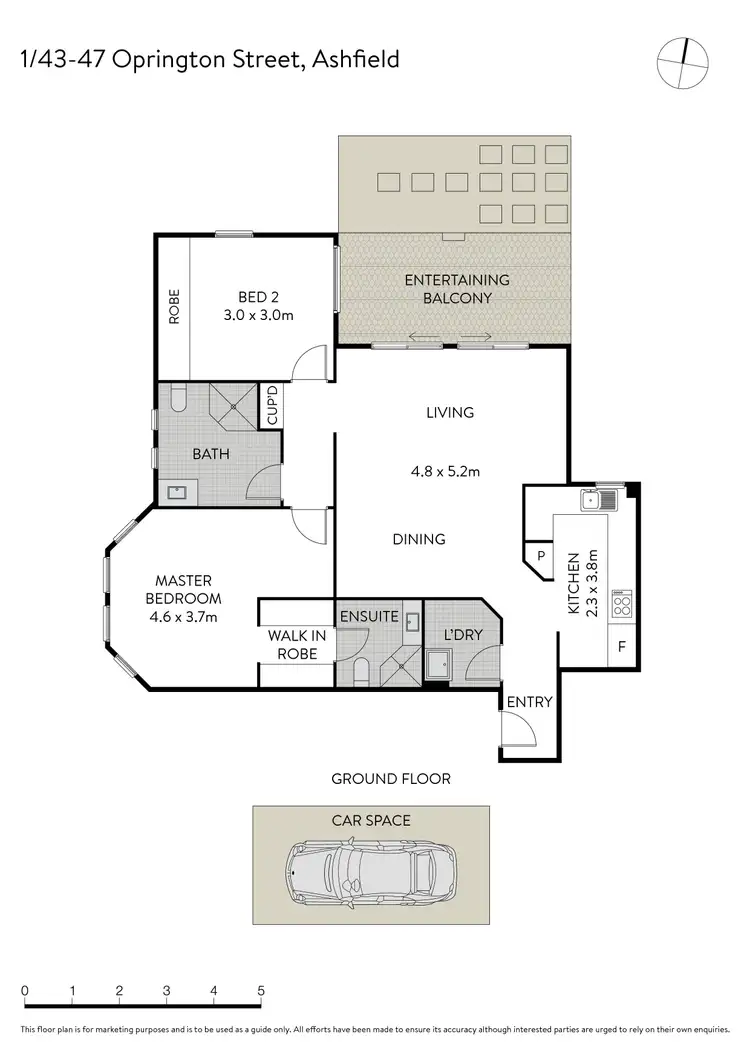 Floorplan of Homely apartment listing, 1/43-47 Orpington Street, Ashfield NSW 2131