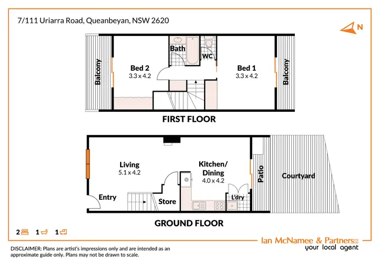 Floorplan of Homely townhouse listing, 7/111 Uriarra Road, Crestwood NSW 2620