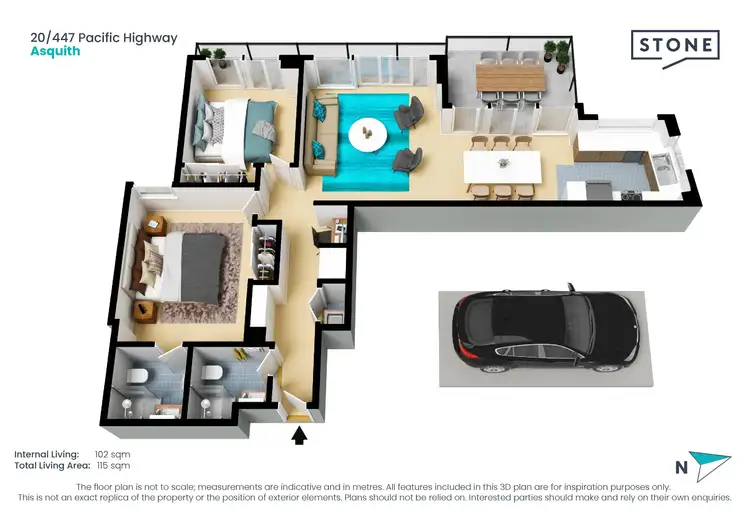 Floorplan of Homely apartment listing, 20/447-451 Pacific Highway, Asquith NSW 2077