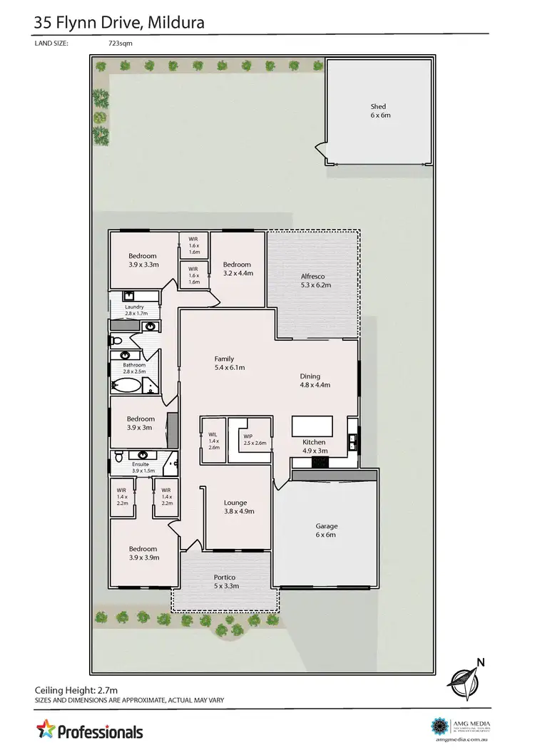 Floorplan of Homely house listing, 35 Flynn Drive, Mildura VIC 3500