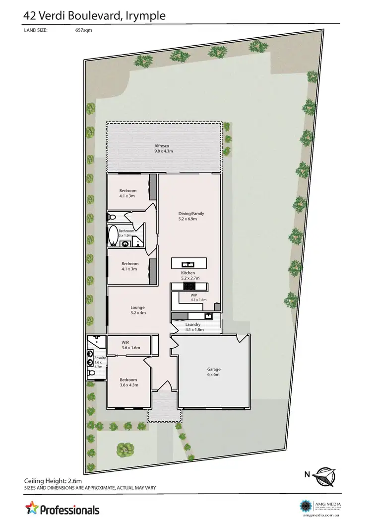 Floorplan of Homely house listing, 42 Verdi Boulevard, Irymple VIC 3498