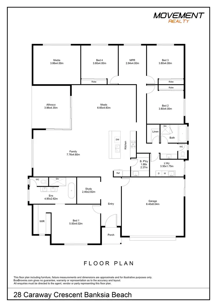 Floorplan of Homely house listing, 28 Caraway Crescent, Banksia Beach QLD 4507