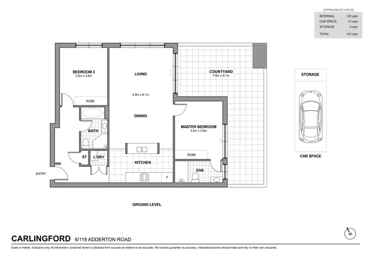 Floorplan of Homely apartment listing, 6/118 Adderton Road, Carlingford NSW 2118