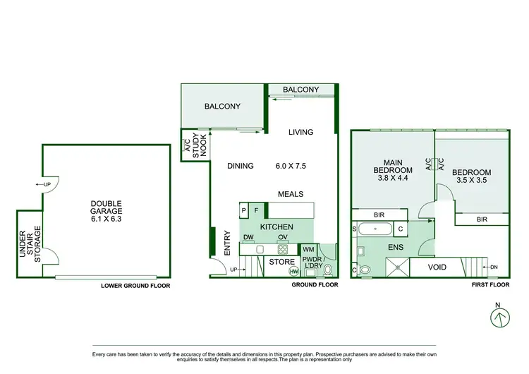 Floorplan of Homely townhouse listing, 2/576 Orrong Road, Armadale VIC 3143