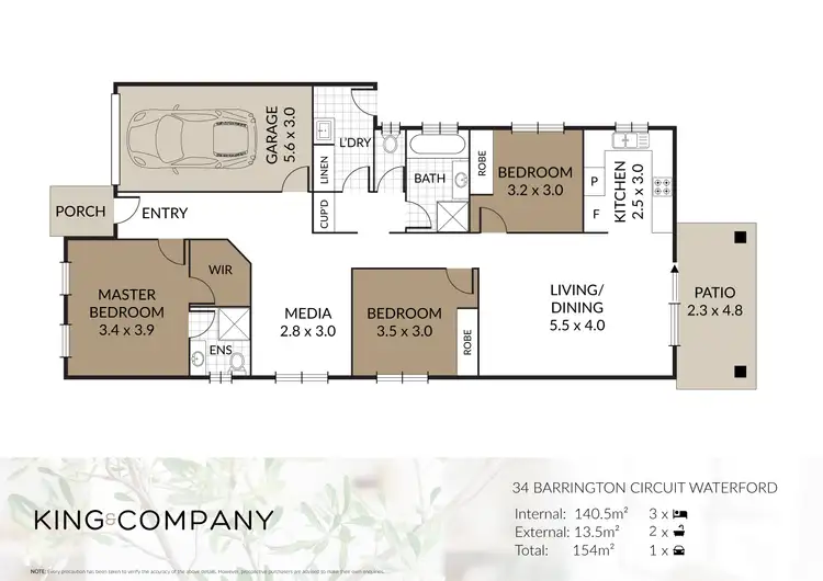 Floorplan of Homely house listing, 34 Barrington Circuit, Waterford QLD 4133