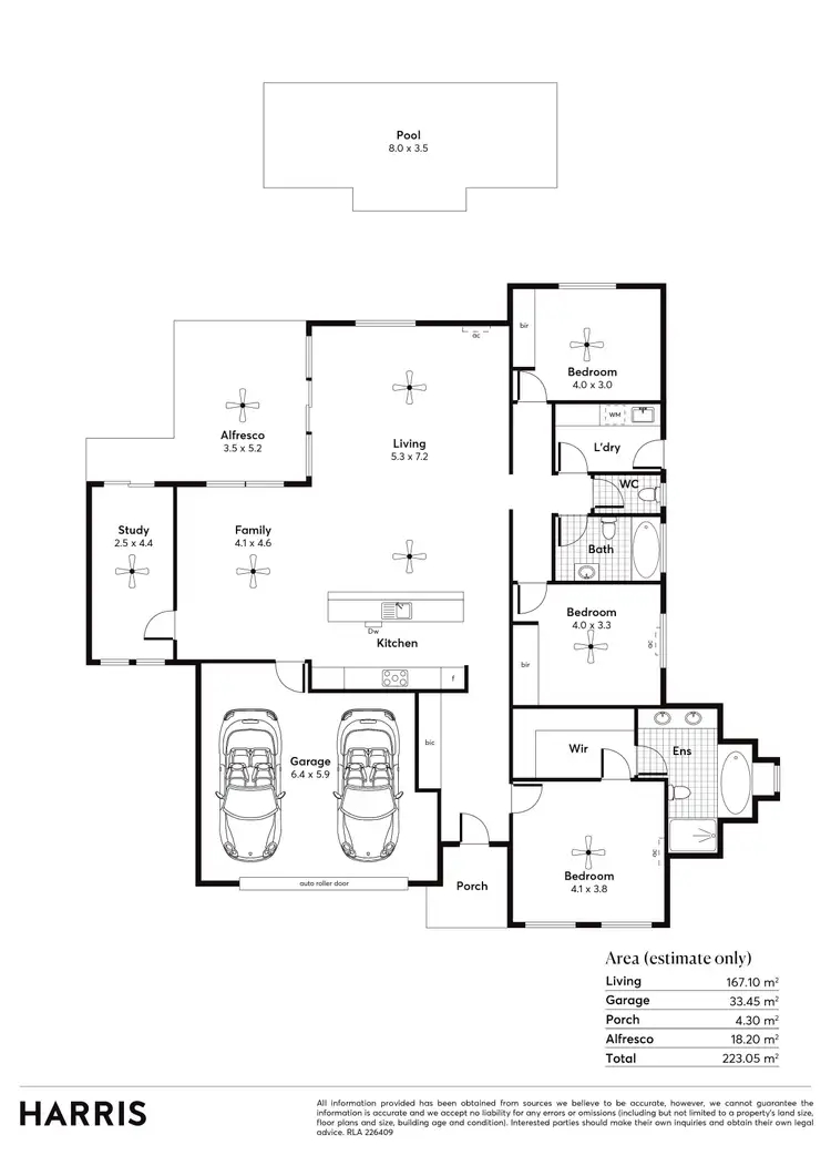Floorplan of Homely house listing, 10 Langbein Avenue, Woodside SA 5244
