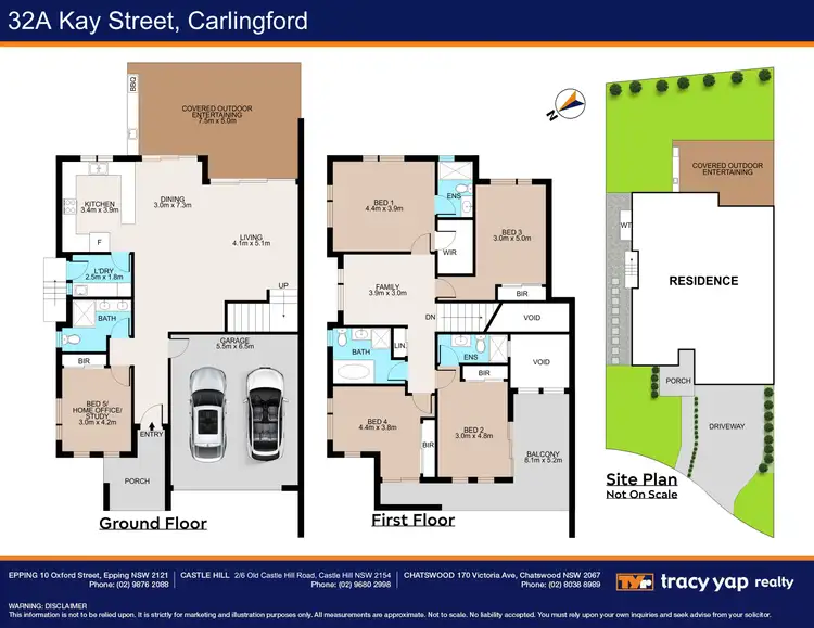 Floorplan of Homely semi-detached listing, 32A Kay Street, Carlingford NSW 2118