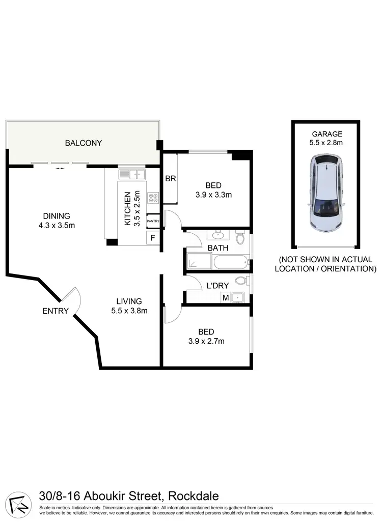 Floorplan of Homely apartment listing, 30/8-16 Aboukir Street, Rockdale NSW 2216