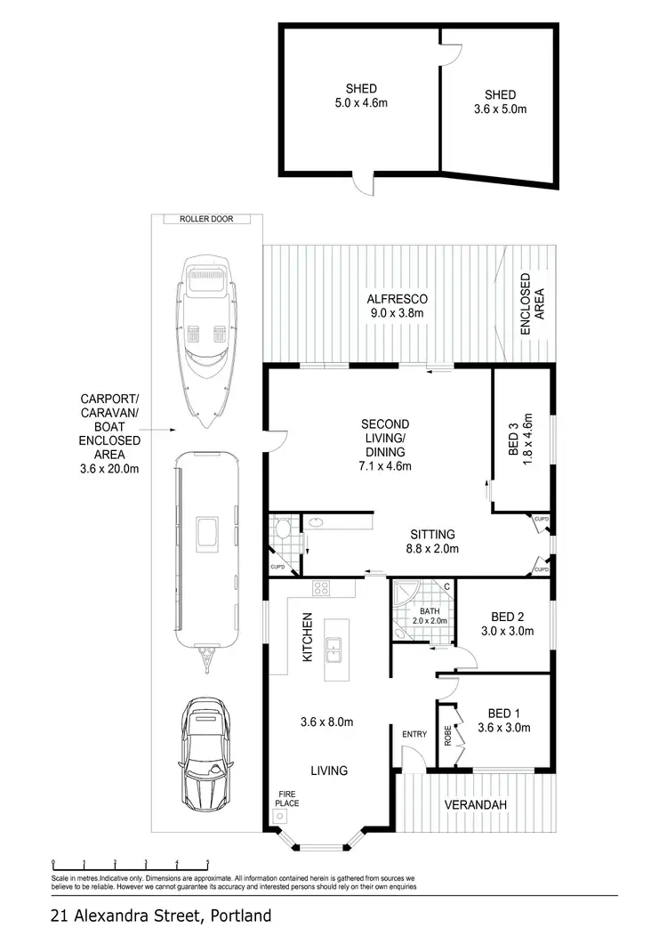 Floorplan of Homely house listing, 21 Alexandra Street, Portland VIC 3305