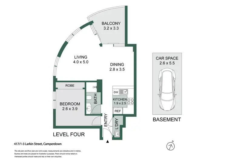 Floorplan of Homely apartment listing, 417/1-3 Larkin Street, Camperdown NSW 2050