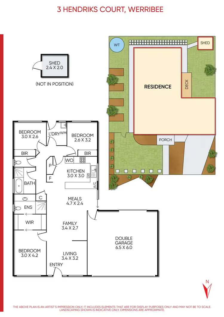 Floorplan of Homely house listing, 3 Hendriks Court, Werribee VIC 3030