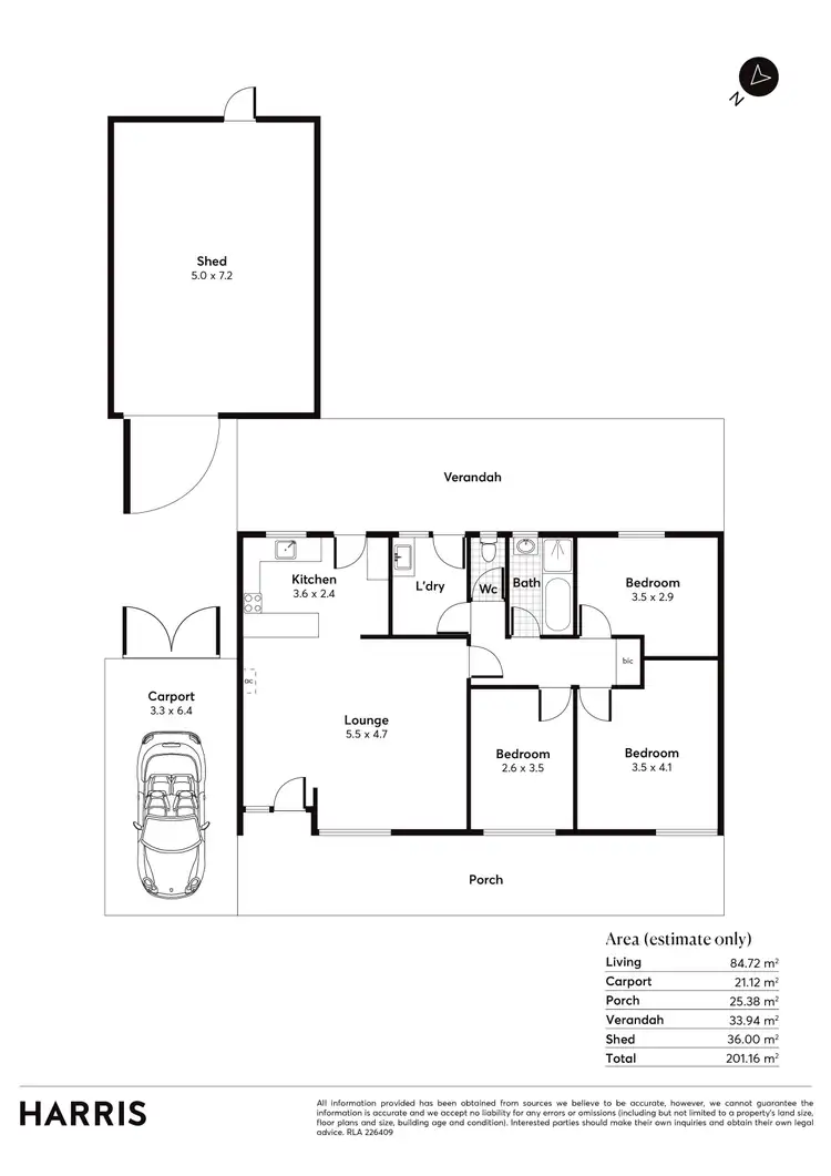 Floorplan of Homely house listing, 12 Brooklyn Terrace, North Haven SA 5018
