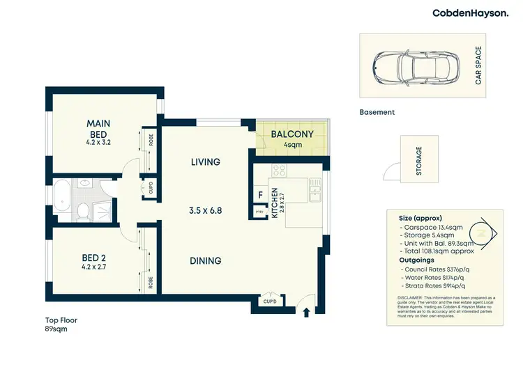 Floorplan of Homely apartment listing, 26/400 Mowbray Road West, Lane Cove NSW 2066