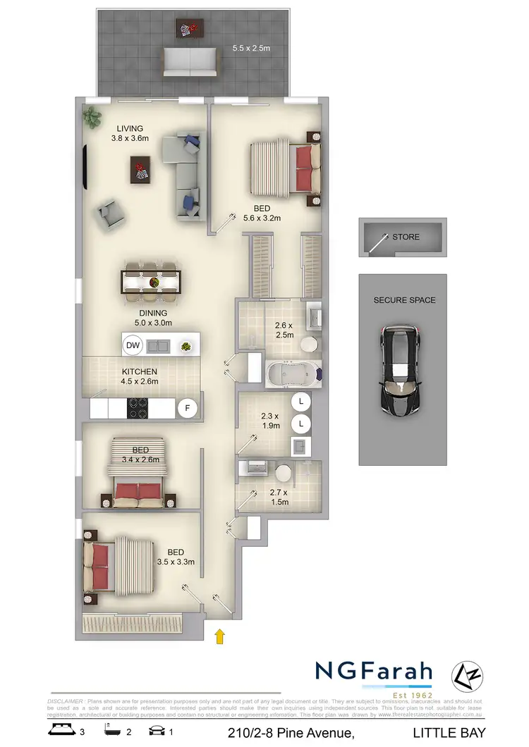 Floorplan of Homely apartment listing, 210/2-8 Pine Avenue, Little Bay NSW 2036