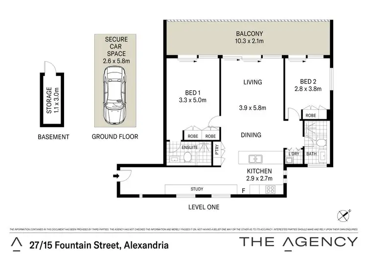 Floorplan of Homely apartment listing, 27/15-17 Fountain Street, Alexandria NSW 2015