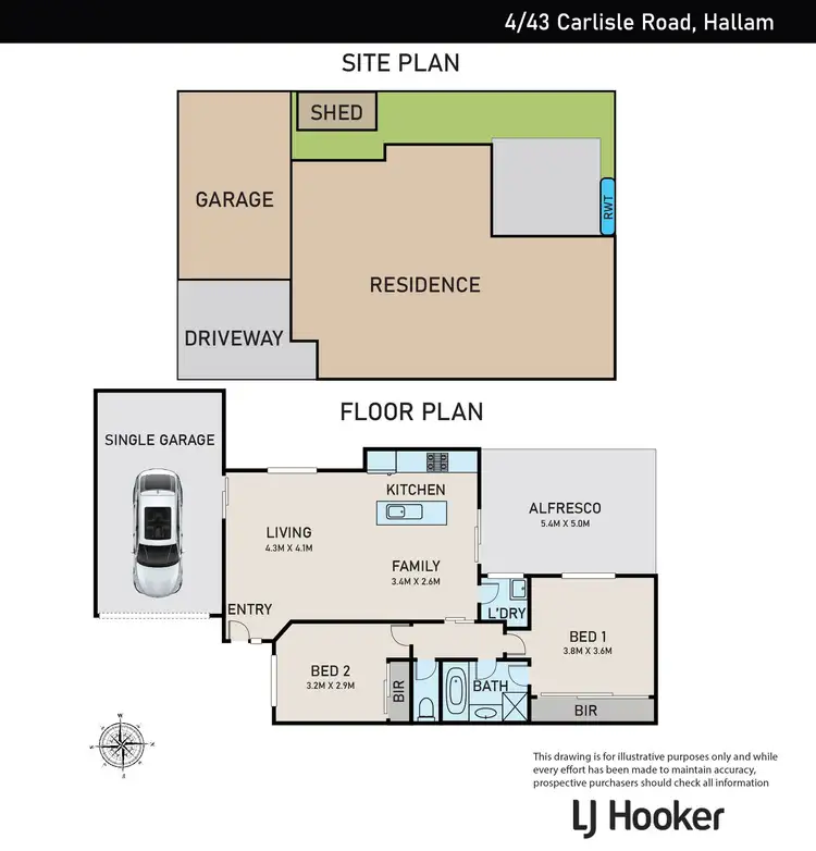 Floorplan of Homely unit listing, 4/43 Carlisle Road, Hallam VIC 3803