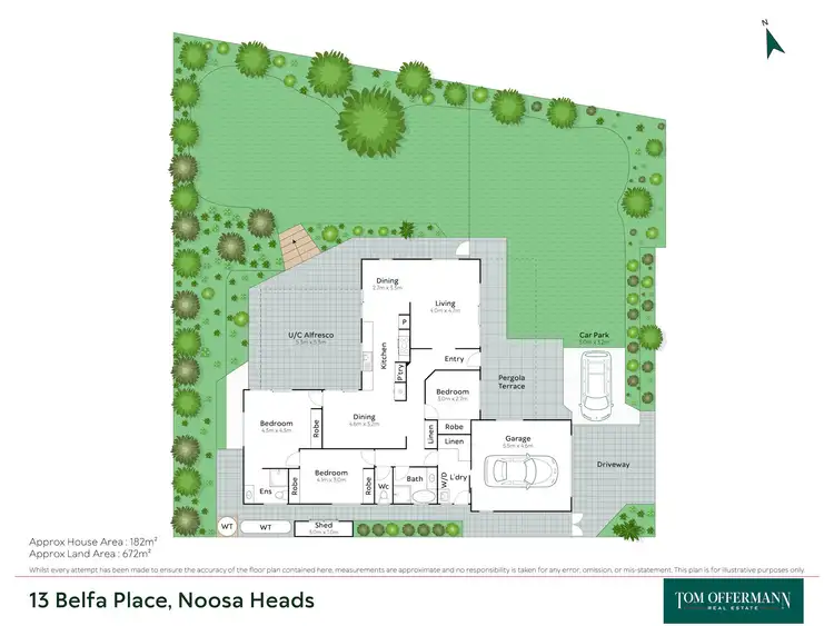 Floorplan of Homely house listing, 13 Belfa Place, Noosa Heads QLD 4567