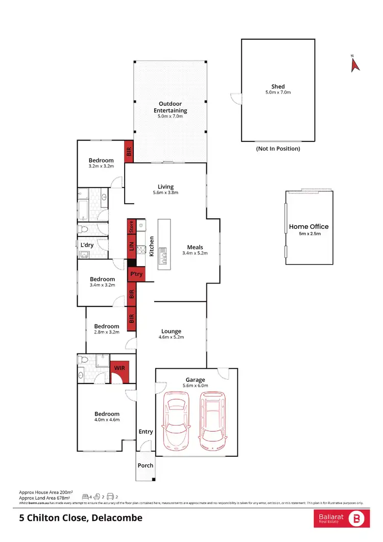 Floorplan of Homely house listing, 5 Chilton Close, Winter Valley VIC 3358