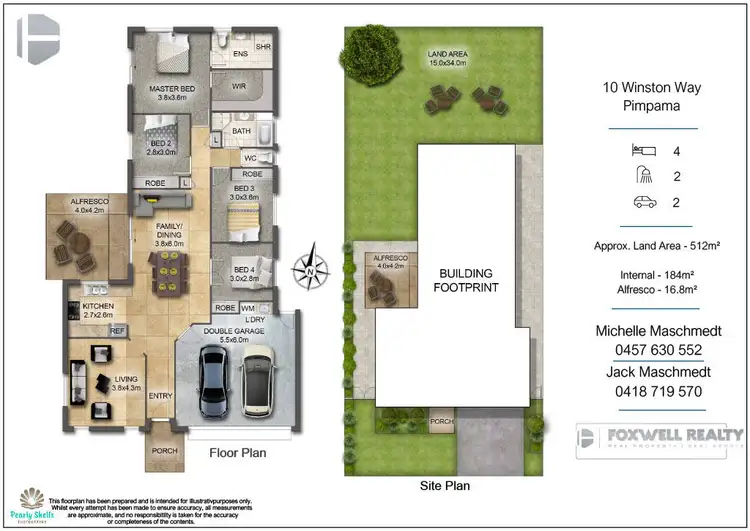 Floorplan of Homely house listing, 10 Winston Way, Pimpama QLD 4209