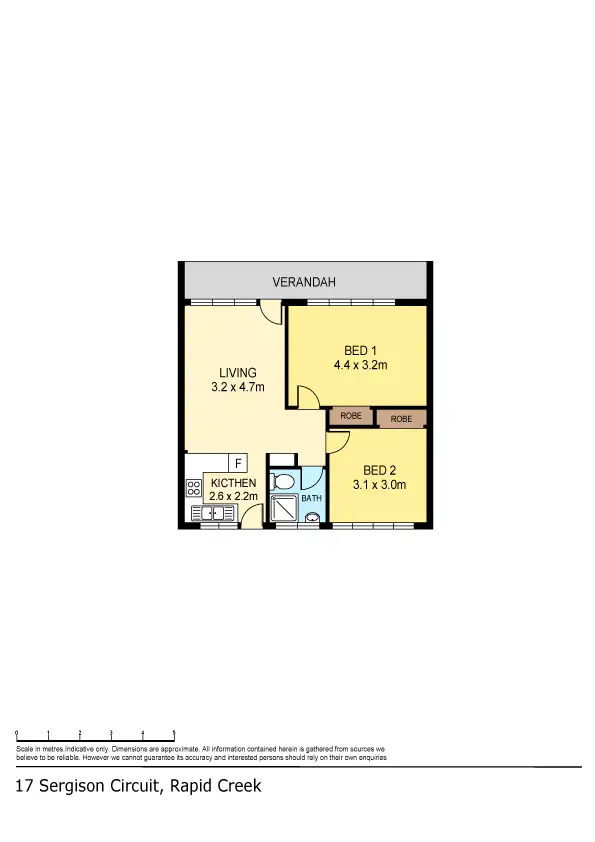 Floorplan of Homely block of units listing, 17 Sergison Circuit, Rapid Creek NT 810