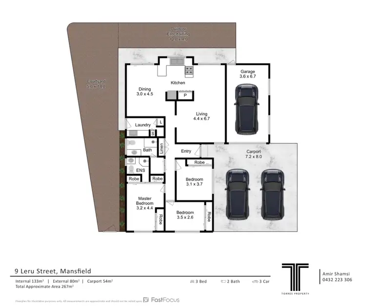 Floorplan of Homely house listing, 9 Leru Street, Mansfield QLD 4122