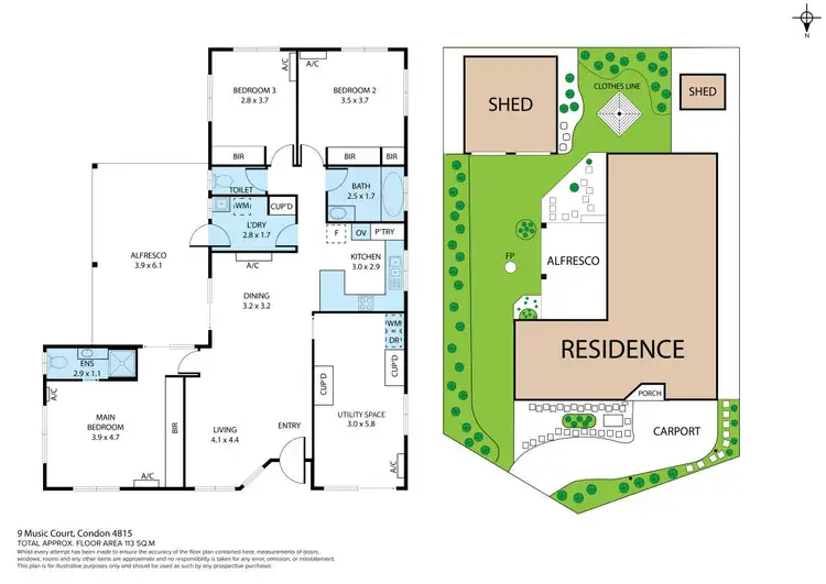 Floorplan of Homely house listing, 9 Music Court, Condon QLD 4815