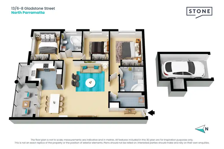 Floorplan of Homely apartment listing, 13/6-8 Gladstone Street, North Parramatta NSW 2151